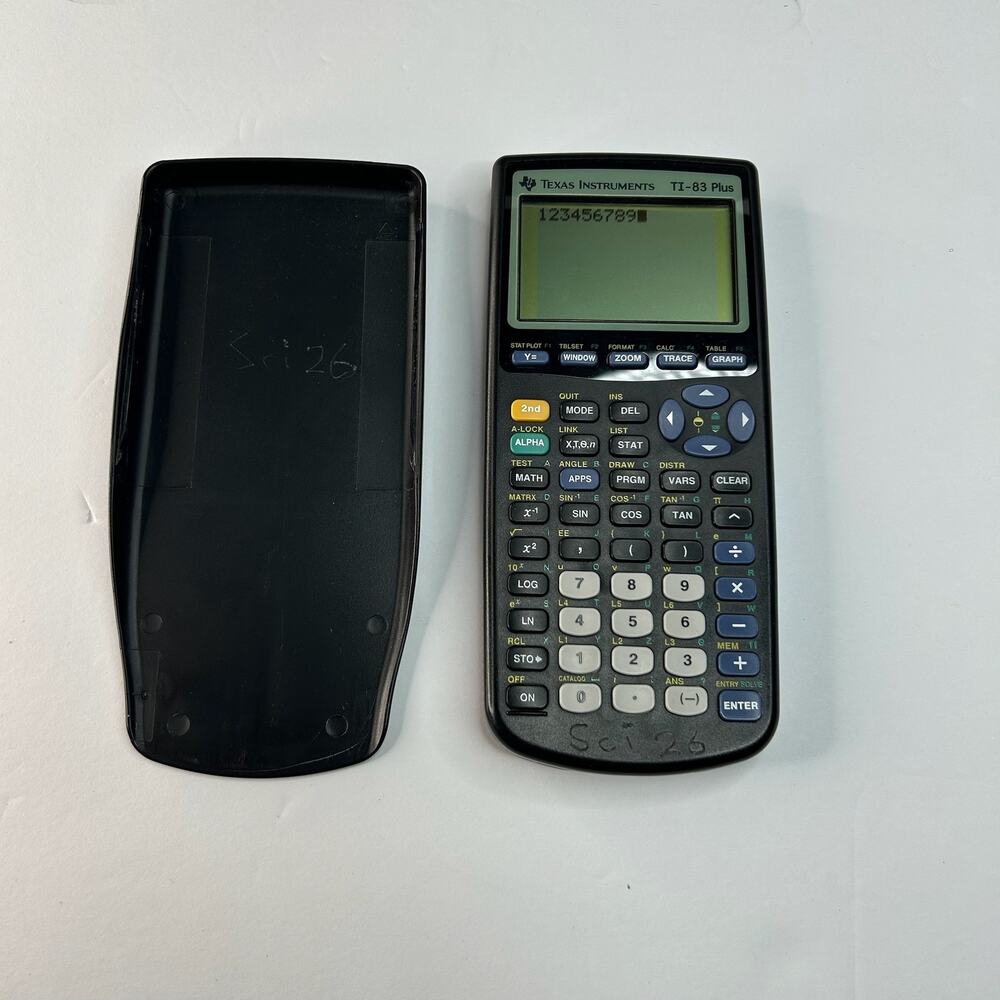 Texas Instruments TI-83 Plus Graphing Calculator Tested Working Marked See Pics